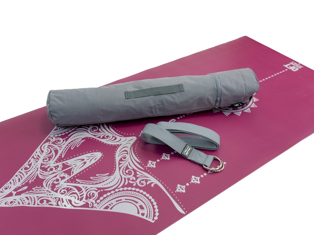 Коврик для йоги 183x61,5x0,25 см., в сумке с ремешком Original Fit.Tools FT-TYM025-PP пурпурный
