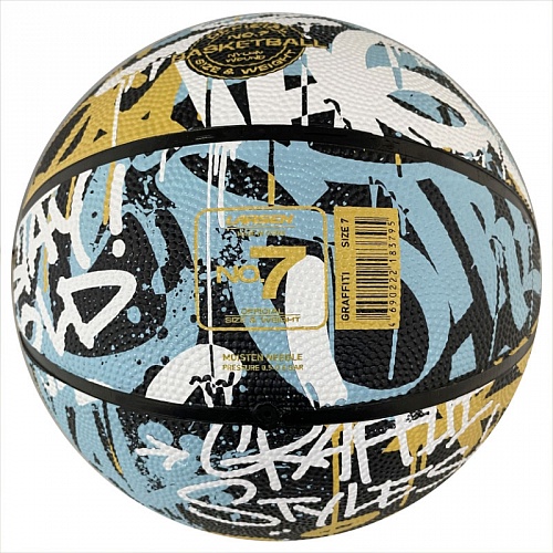 Мяч баскетбольный Larsen RB7 Graffiti Street Blue/Yellow