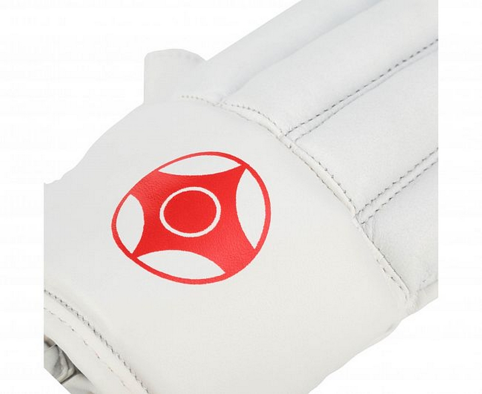 Перчатки снарядные (Шингарты) Clinch Bag Gloves Cut Finger Kyokushinkai C642 белый