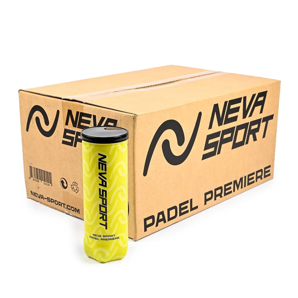 Мяч для падела, уп.3 шт, сукно, нат.резина Neva Sport NS Padel Premier 502101 желтый