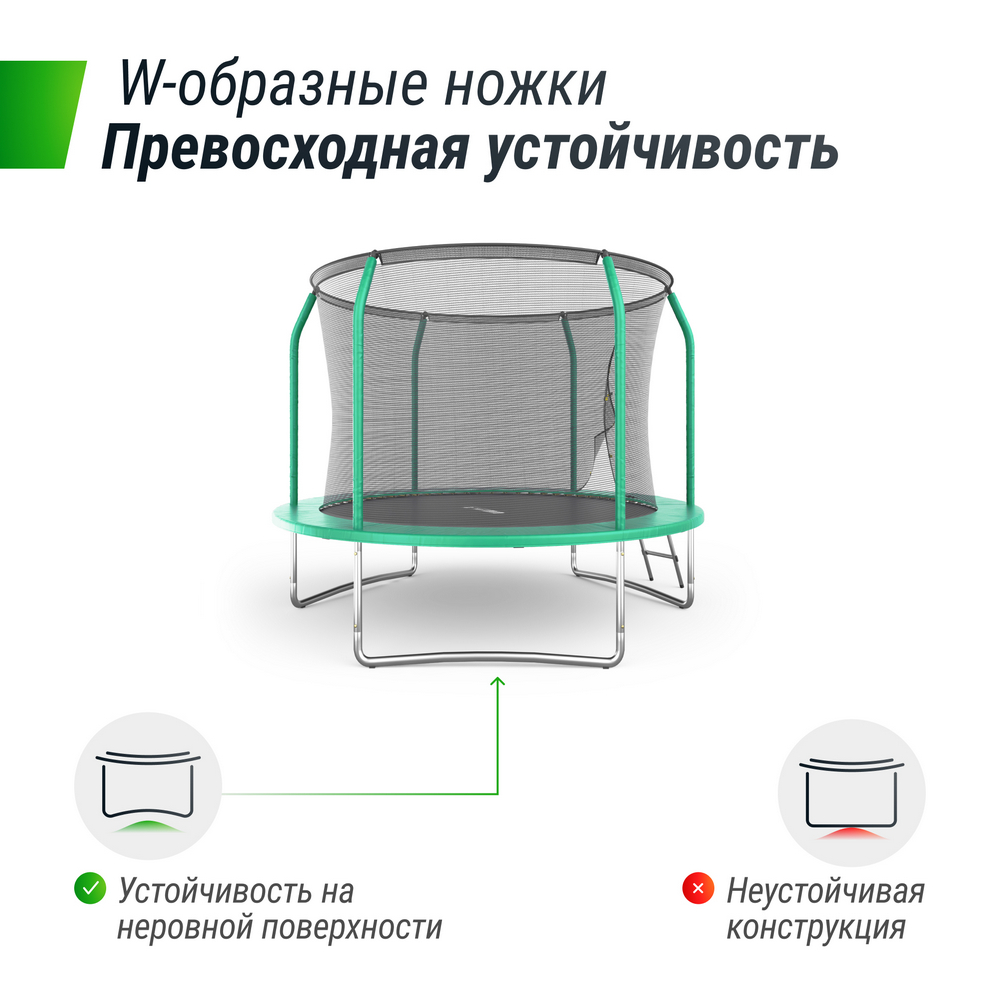 Батут Unix Line SUPREME BASIC 8 ft (green) TRUSUB8G