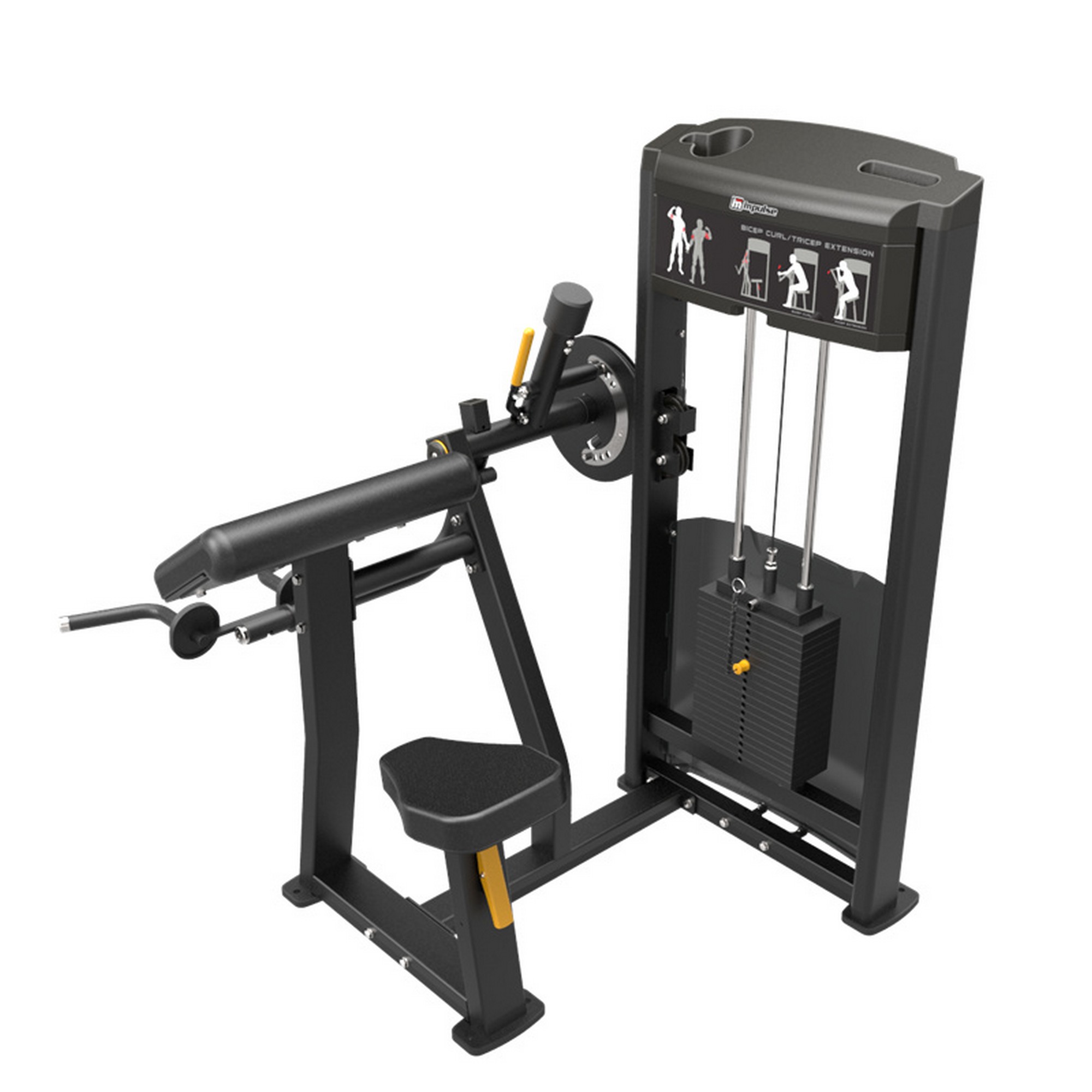 Бицепс/Трицепс 200 Ф (91 кг) Impulse IF9333 — полное зачехление весового стека | Premium Fitness