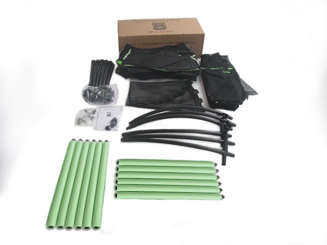 Батут с защитной cеткой Perfetto Spor Perfetto Sport 5, d140см, зеленый