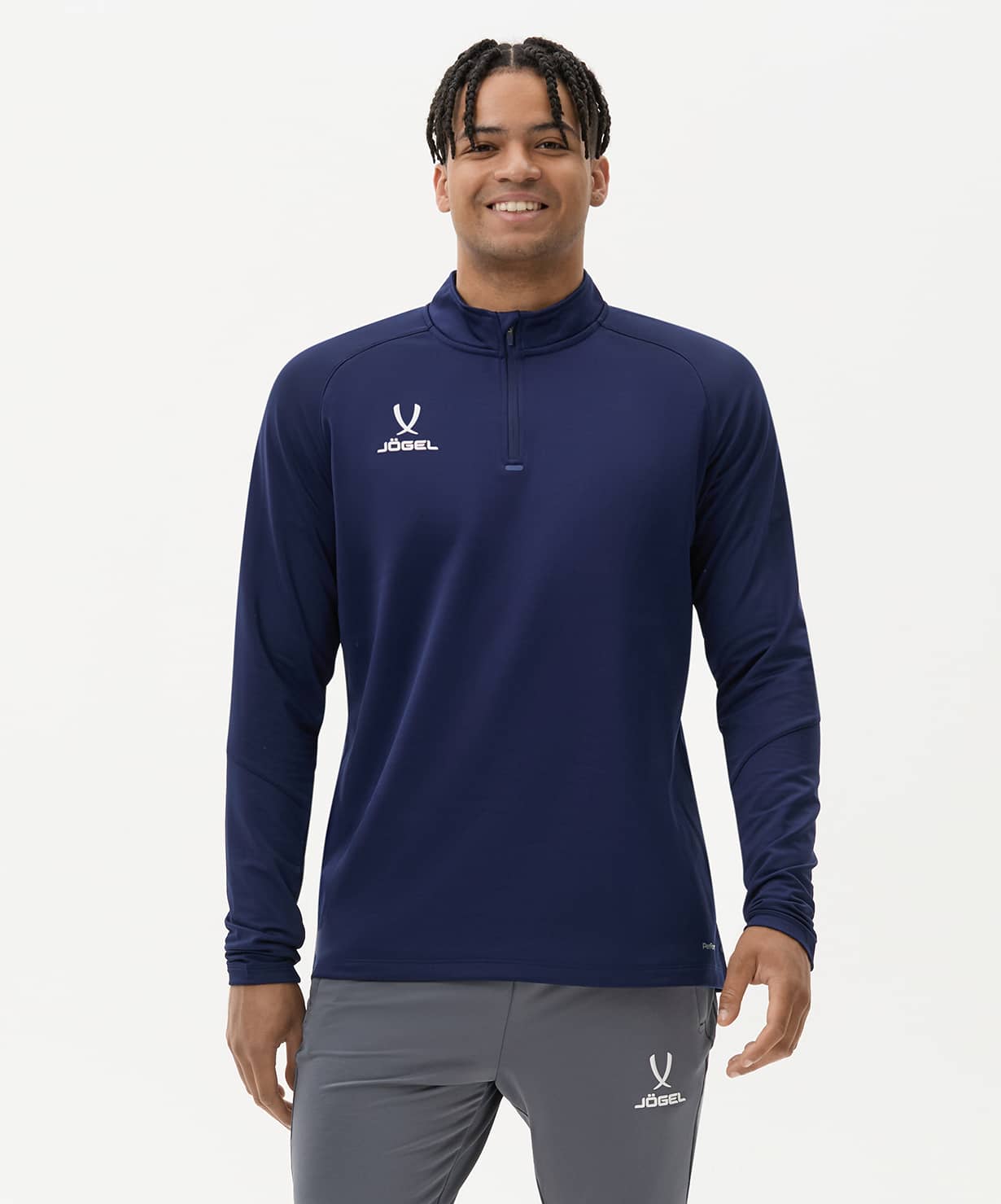 Джемпер тренировочный Jogel PREMIER PerFormDRY Training 1/4 Zip Fleece Top, темно-синий