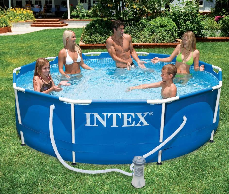 Каркасный бассейн круглый 305х76см+насос-фильтр Intex Metal Frame 28202
