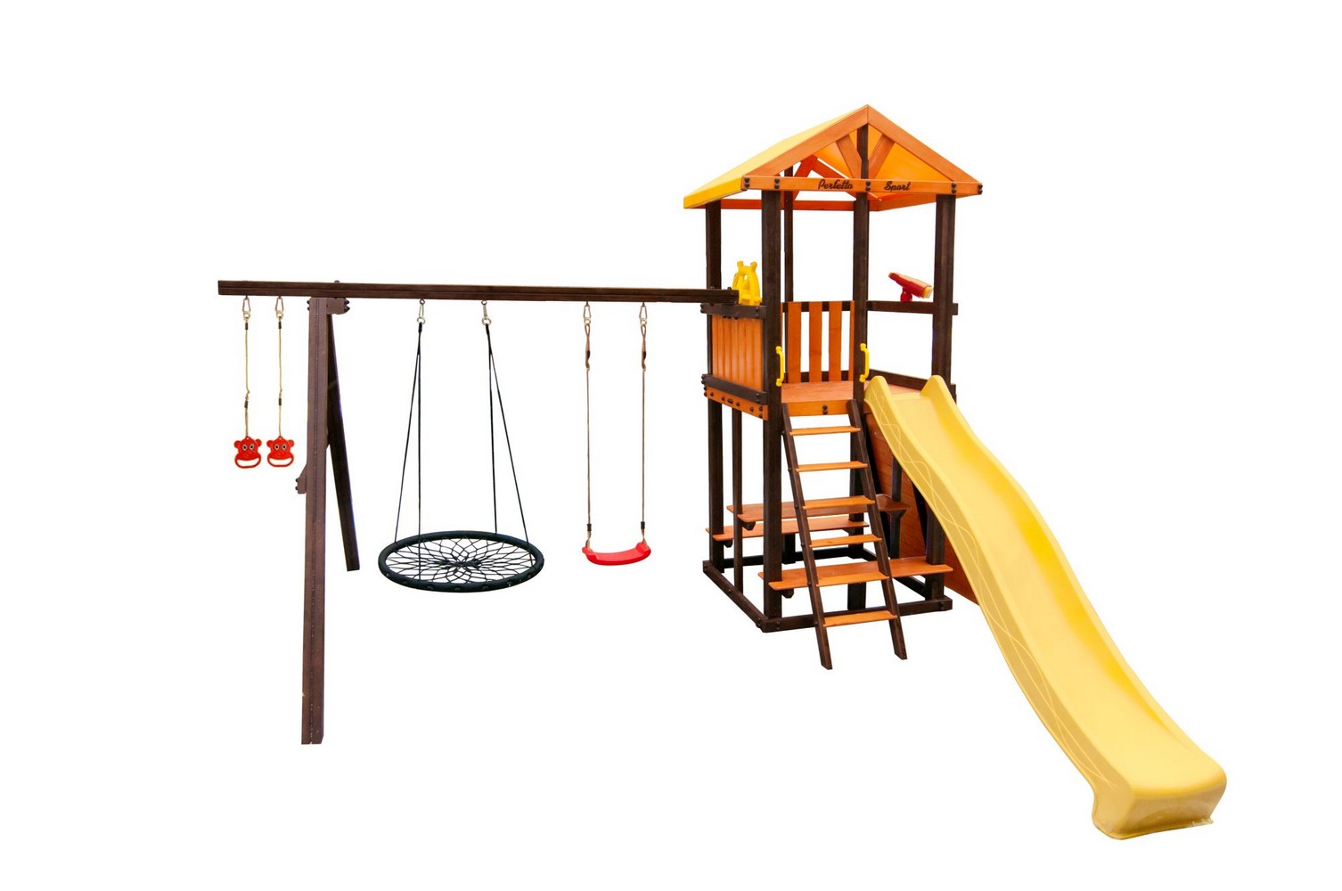 Игровой комплекс Perfetto Sport Bari-5 + качели Паутина