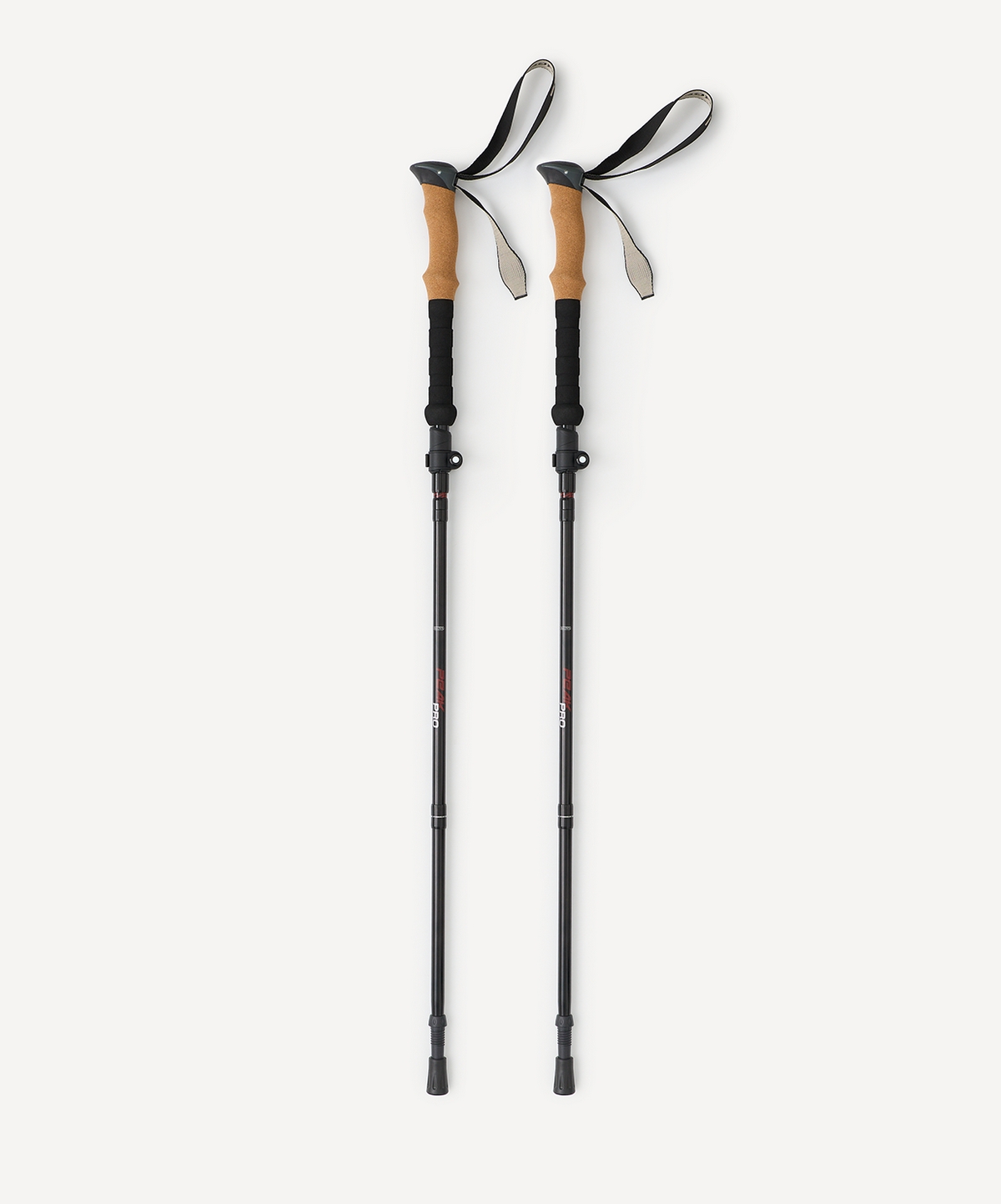 Треккинговые палки, 120-135 см, 5-секционные Berger Hiking Peak Pro, черный\красный