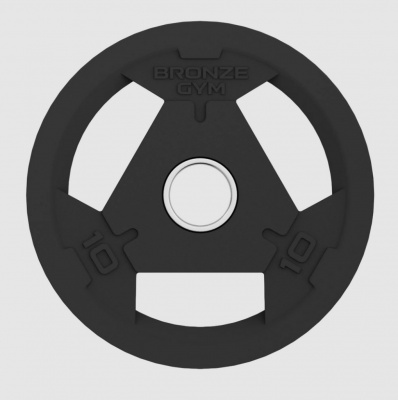 Диск олимпийский обрезиненный 10 кг Bronze Gym BGPLR100