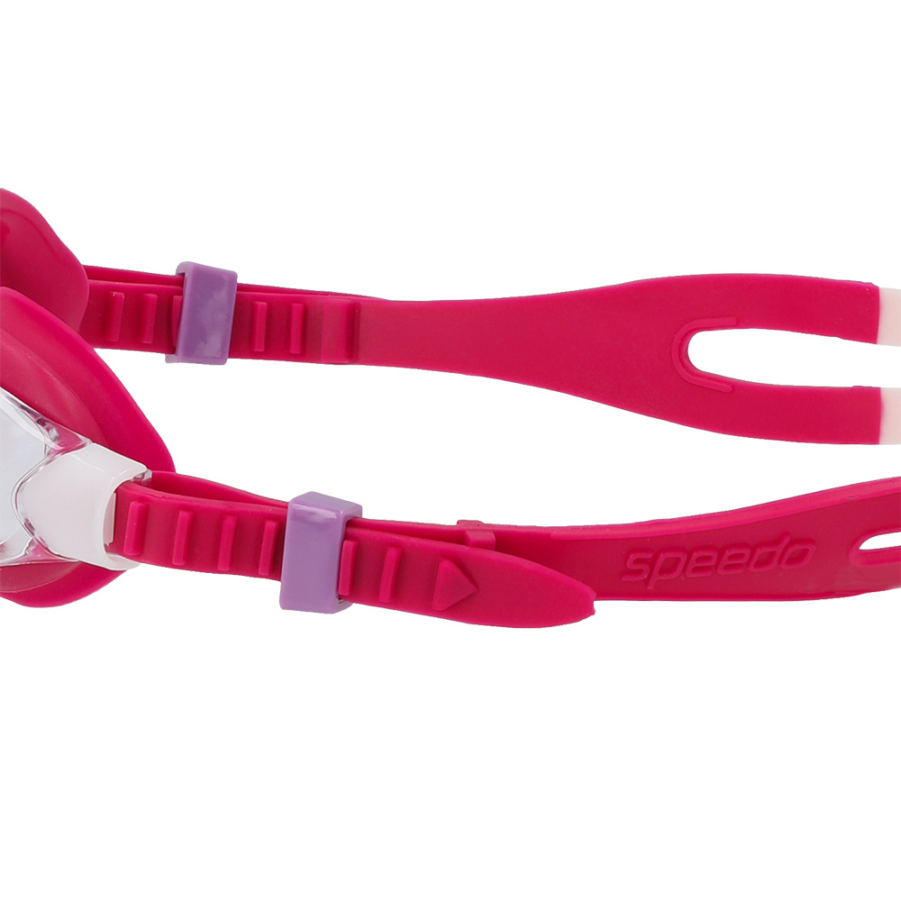 Очки для плавания детские 6-14 лет Speedo SKOOGLES Jr 8-7500645003-C17CF прозрачные линзы, красная оправа
