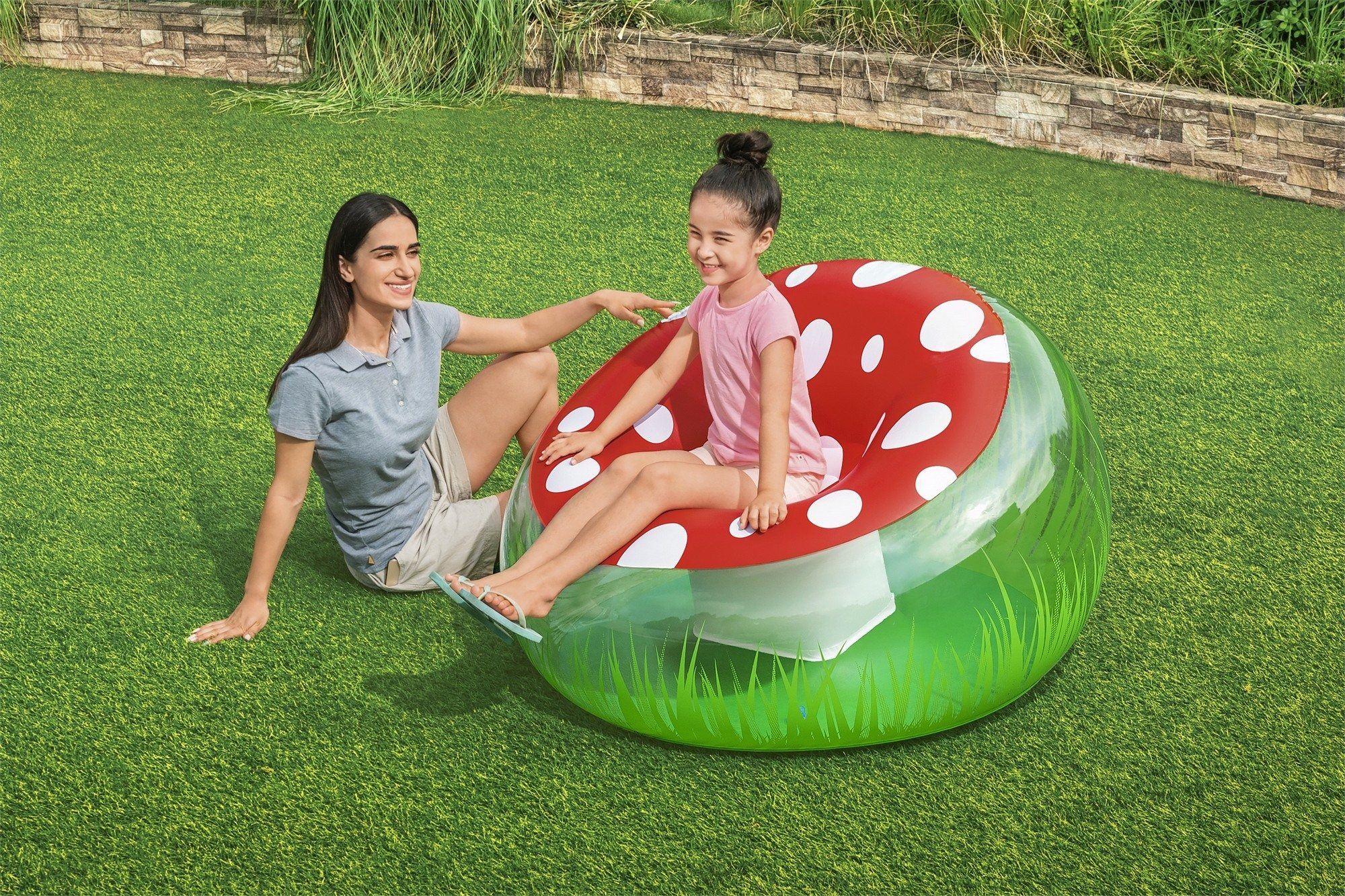 Надувное кресло Mighty Mushroom 112x112x66см до 75 кг от 6 лет Bestway 75123