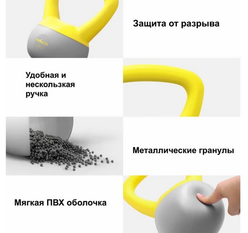 Гиря мягкая 8кг PROIRON ГИ1080М