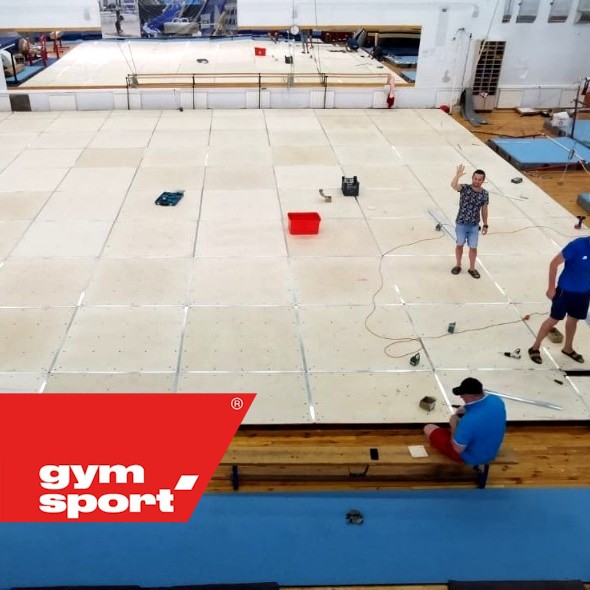Помост для спортивной гимнастики пружинный GymSport STRONG 9х9 для ковра 9х9