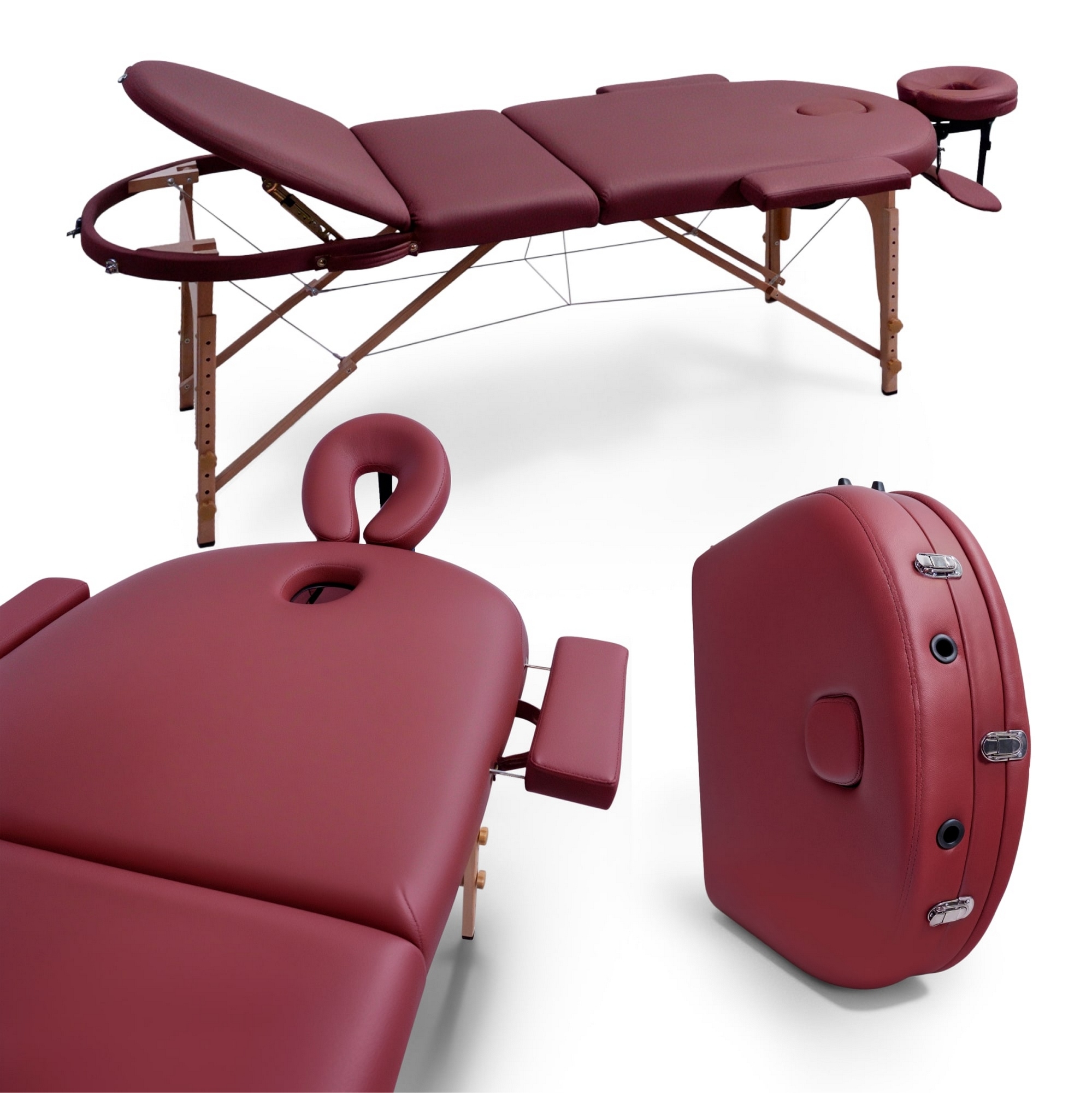 Массажный стол 3 Section Unix Comfort MTCOMFORTBR Burgundy