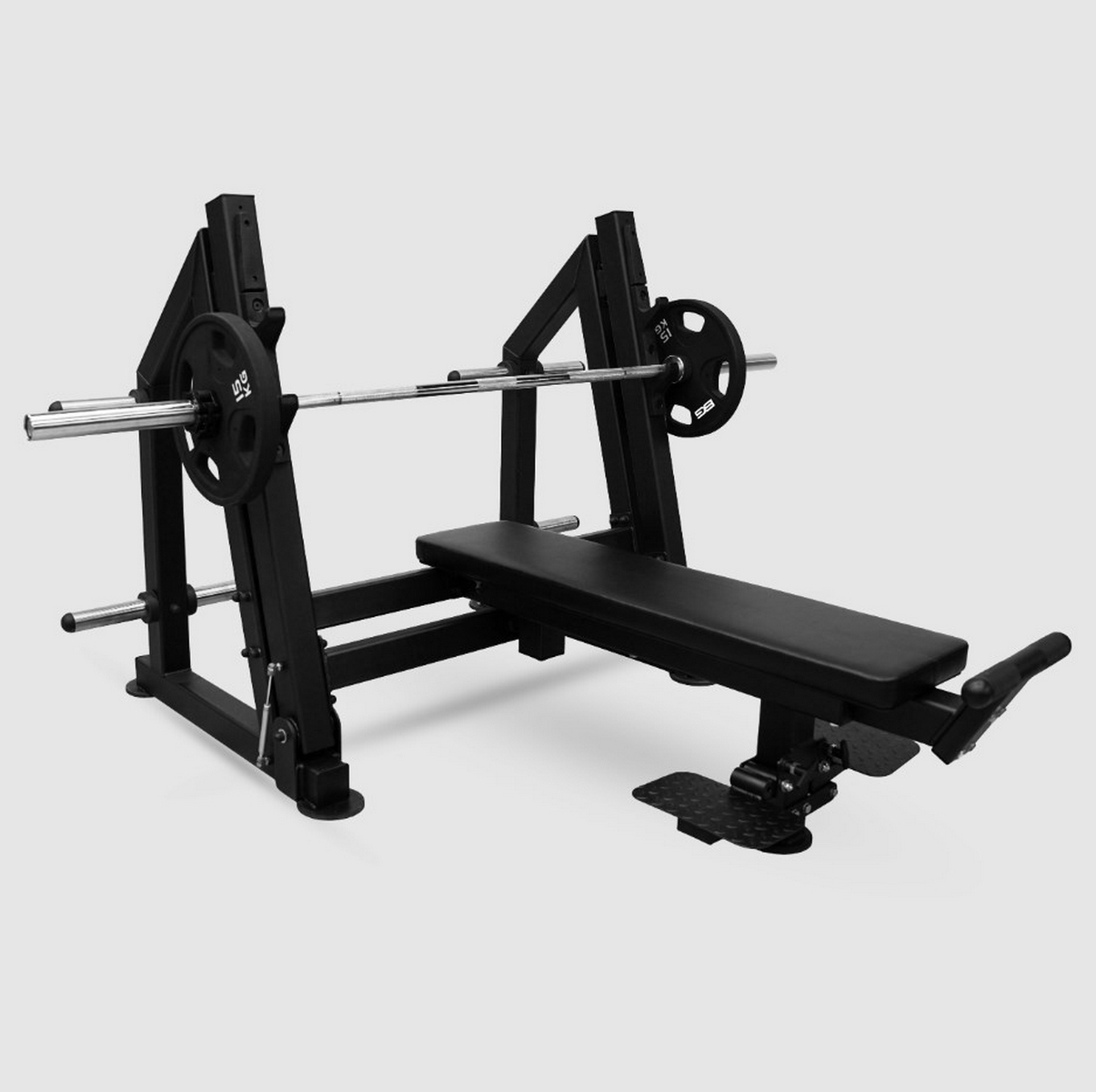 Скамья для жима лёжа с доводчиком, упором и подставкой для ног Bronze Gym PARTNER ML-901 | Premium Fitness
