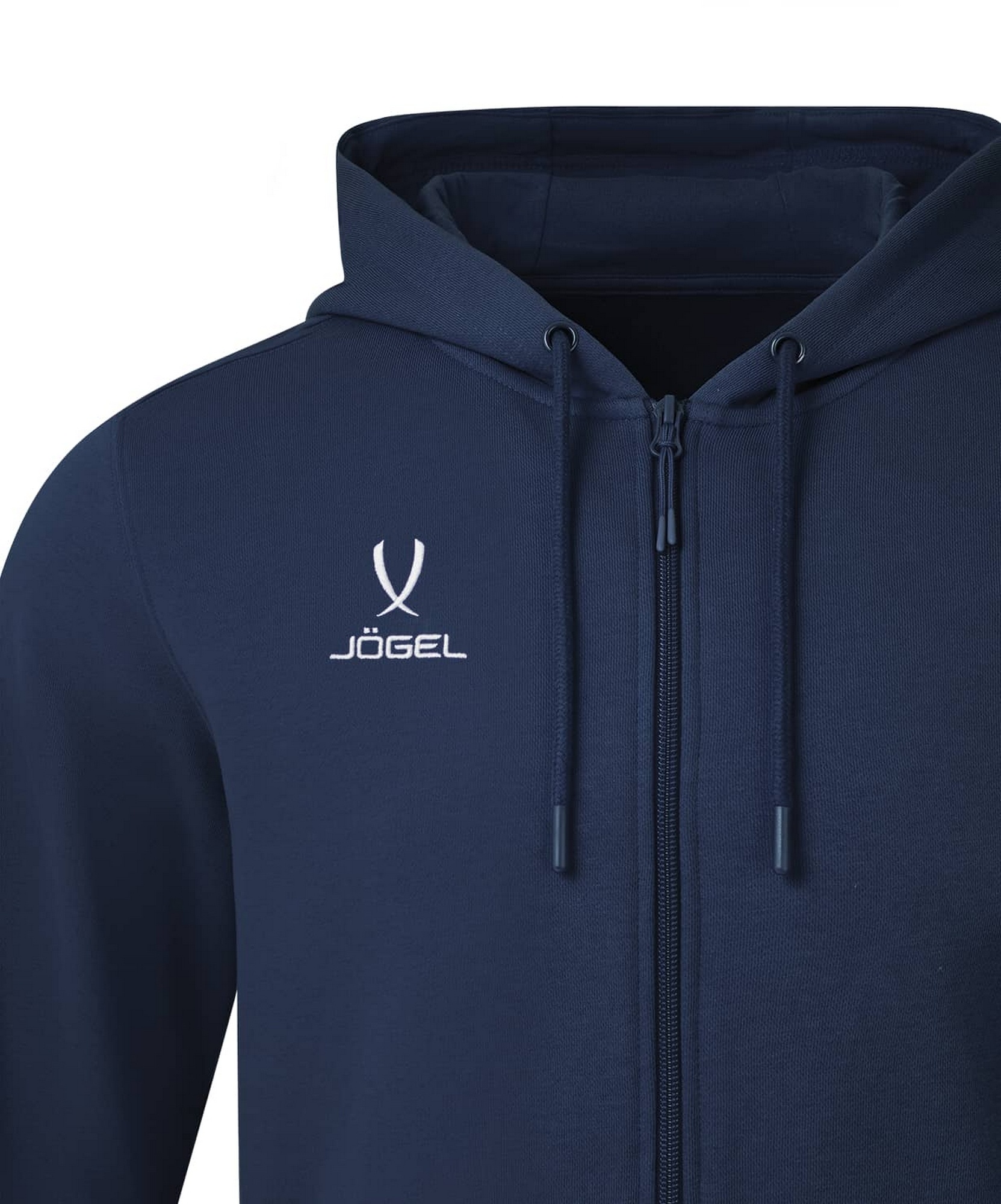 Флисовое худи на молнии Jogel ESSENTIAL Cotton Fleece FZ Hoodie, темно-синий