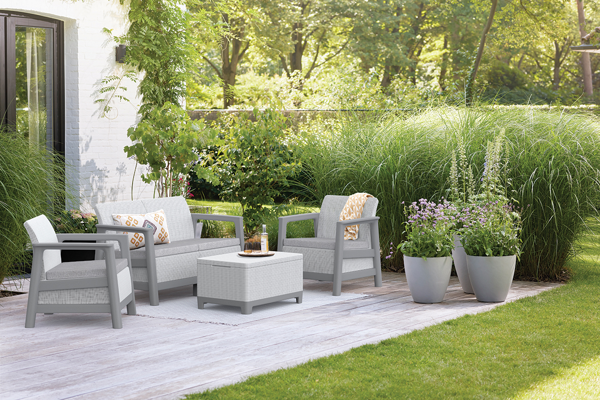 Комплект мебели Сканди (Scandi Linea 2 Seater Set) пепельно-серый