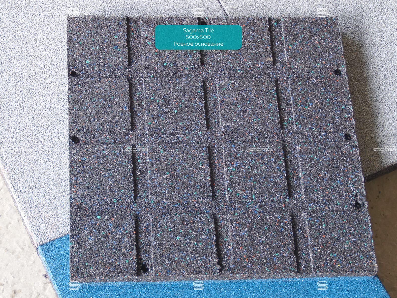 Резиновая плитка Sagama Tile 50x50см