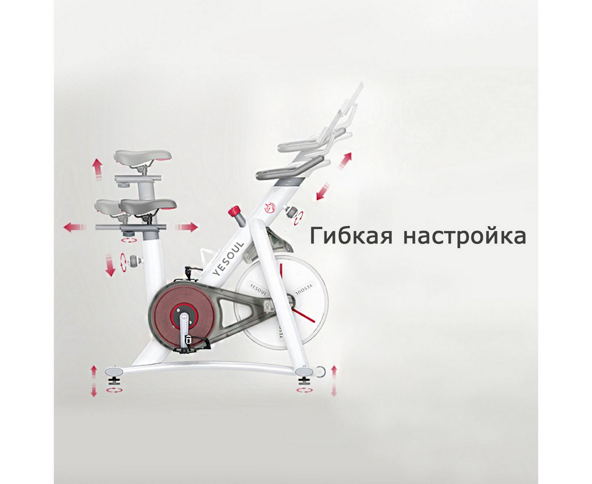 Велотренажер Xiaomi Yesoul BV1-W-21.5 белый (дисплей 21.5")