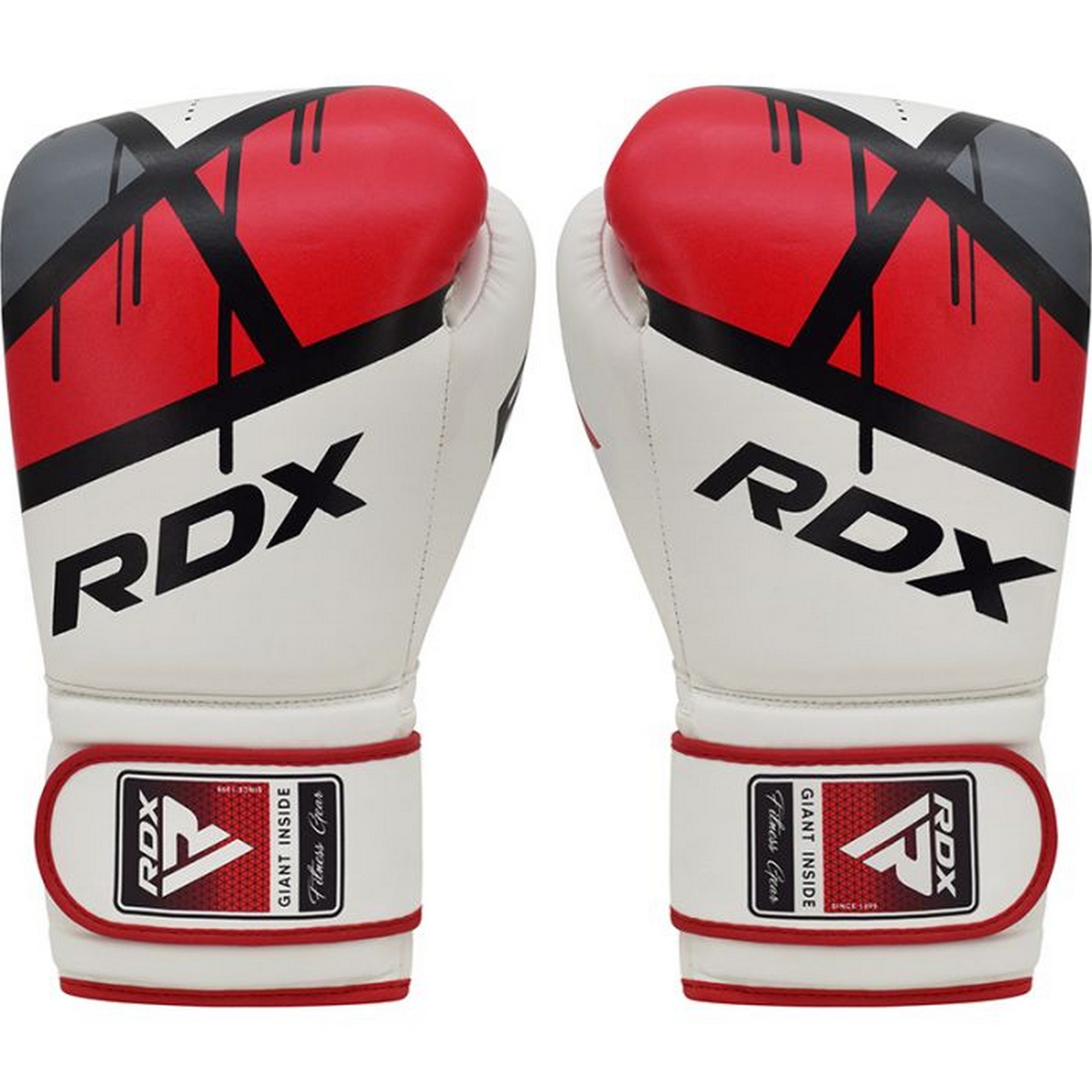 Перчатки тренировочные RDX BGR-F7R-12oz белый\красный