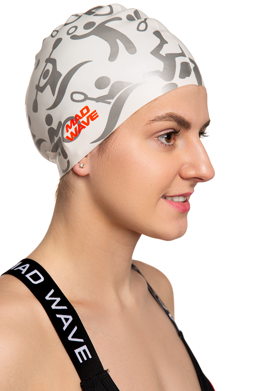 Силиконовая шапочка Mad Wave Sport M0554 19 0 02W белый