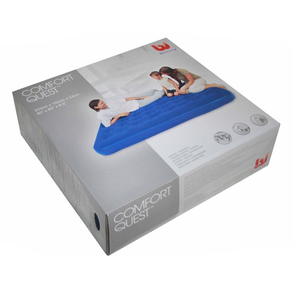 Надувной матрас (кровать) Bestway 152x203x22 см, 67003