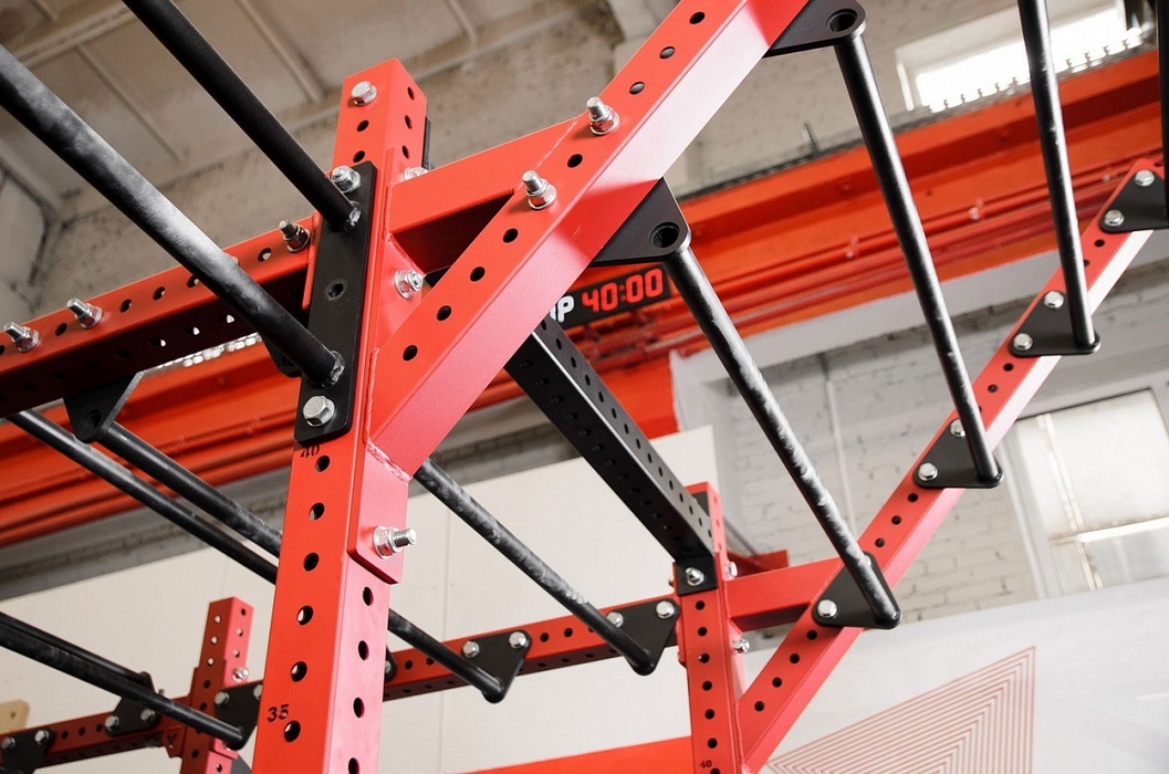 Кронштейн для Monkey Bar YouSteel Hard (пара), сечение 75х75, красный