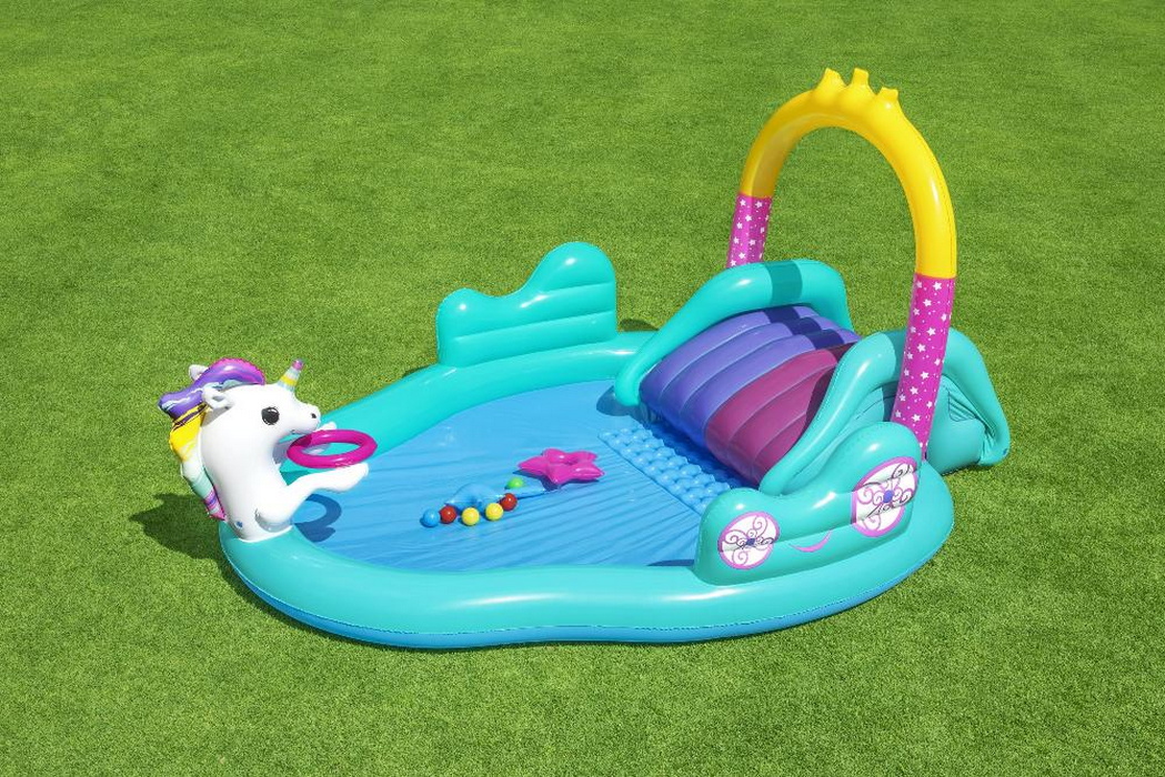 Игровой центр-бассейн с шариками и игрушками Bestway 274х198х137см 53097