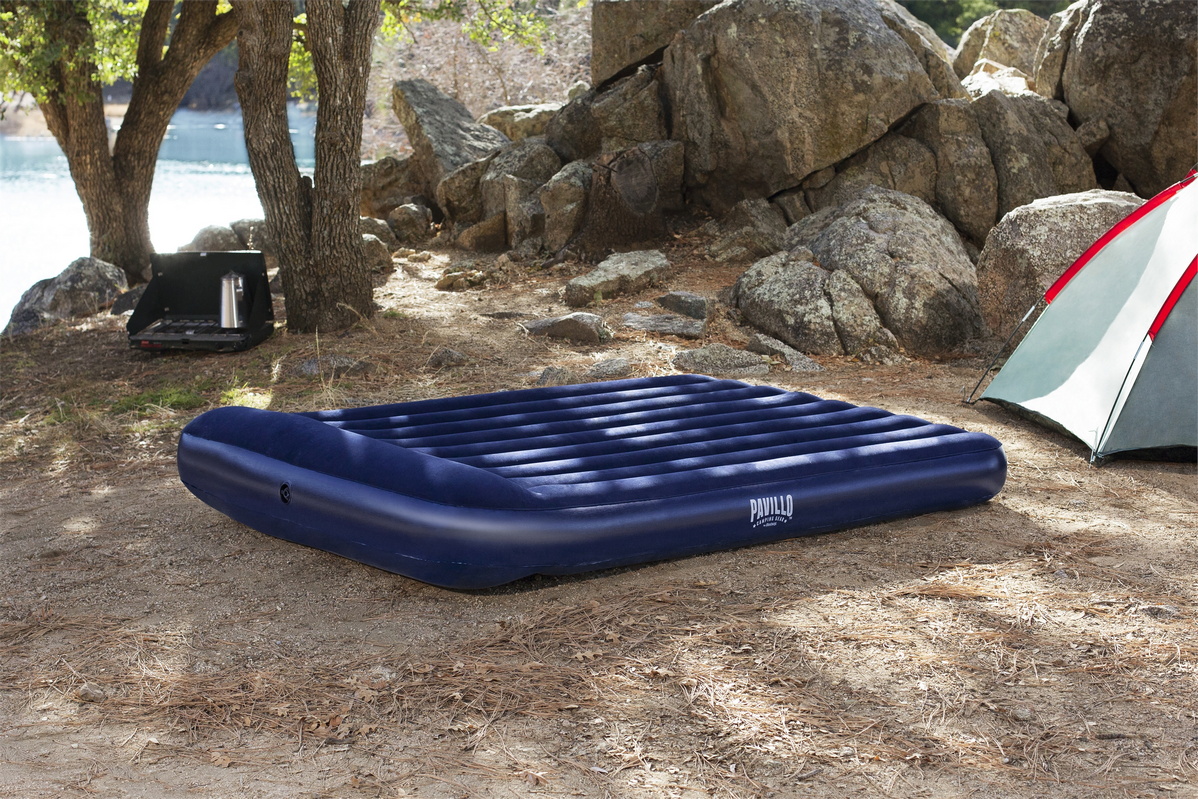 Надувной матрас с подголовником Bestway Tritech Airbed, 203x152x30см 67682