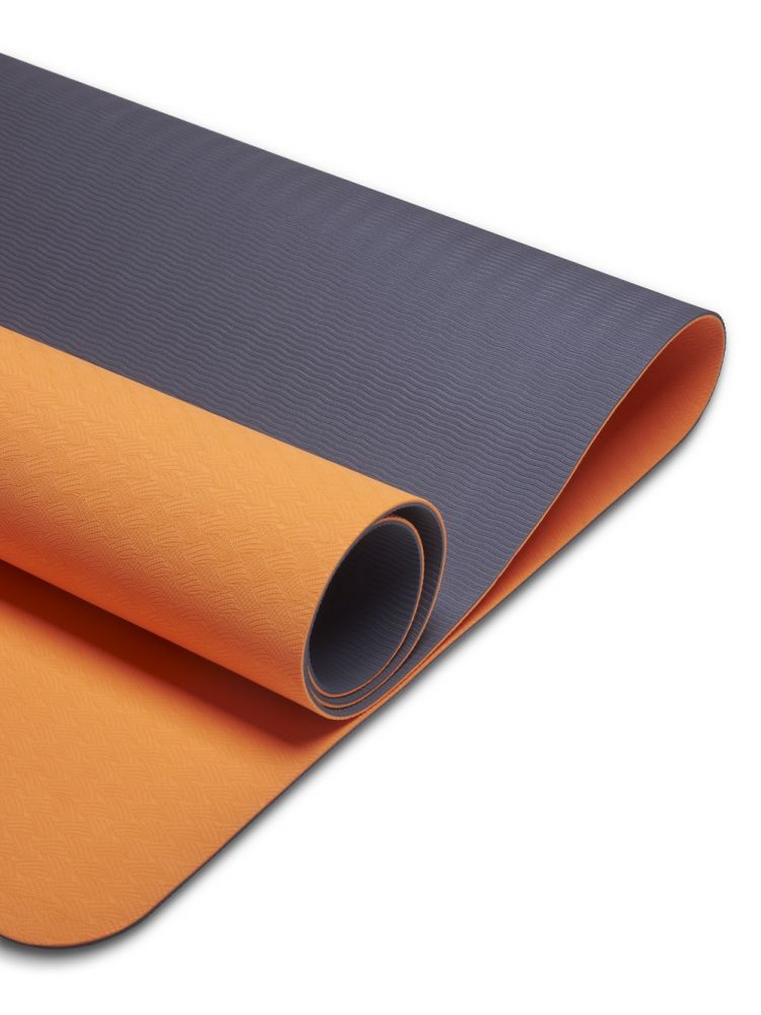 Коврик для йоги и фитнеса 173х61х0,4см Atemi TPE AYM13C серо-оранжевый