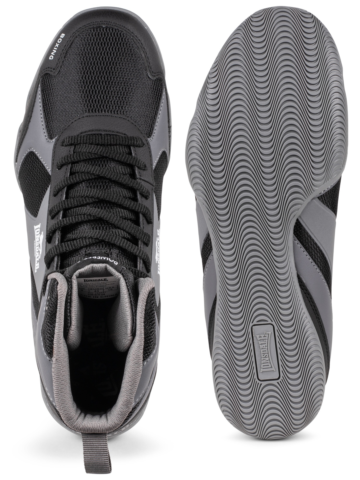 Боксерки Lonsdale Heskin 160047 BK/GR/WH черный\серый\белый