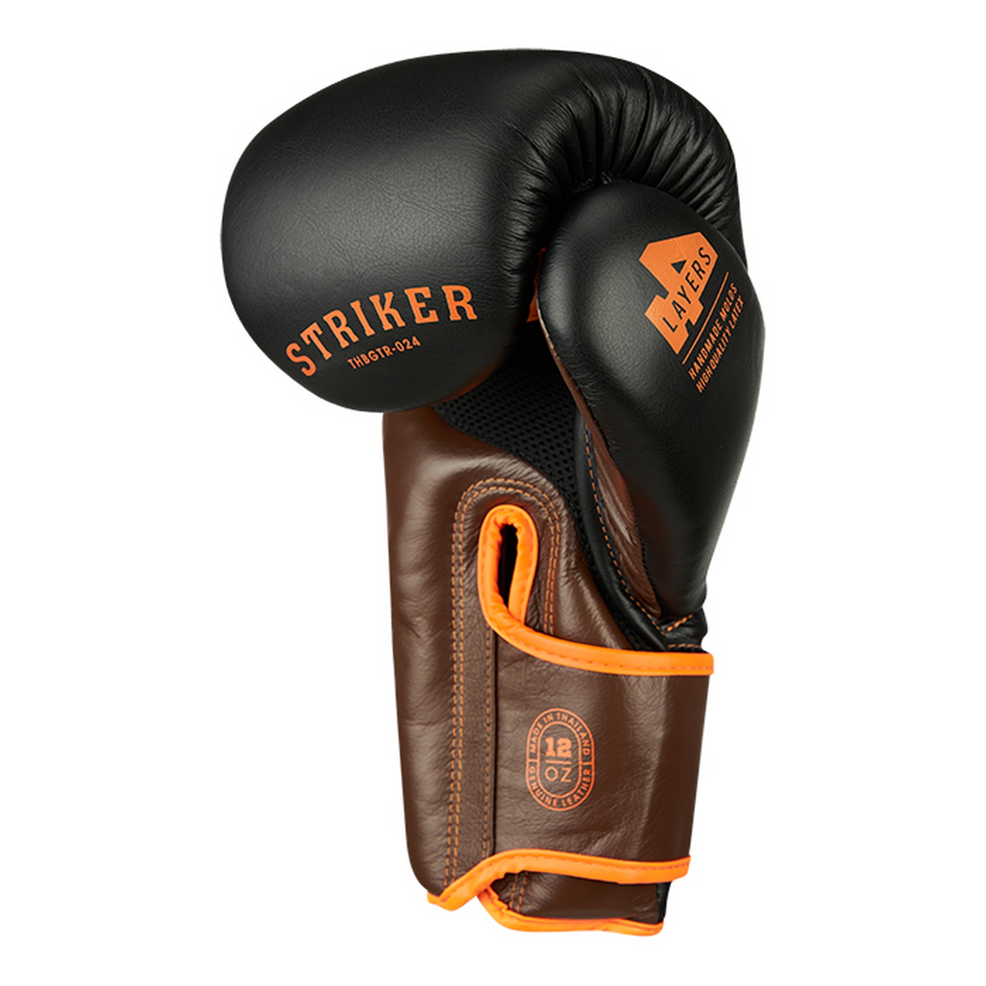 Боксерские перчатки Green Hill STRIKER THBGTR-024 черный\оранжевый