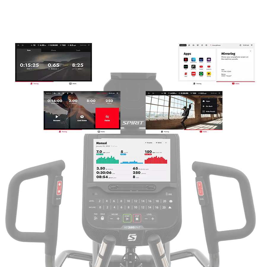 Эллиптический тренажер SPIRIT XE395 ENT
