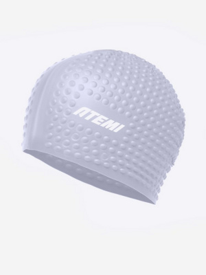 Шапочка для плавания Atemi bubble cap Violet flower FBC1LP сиреневый