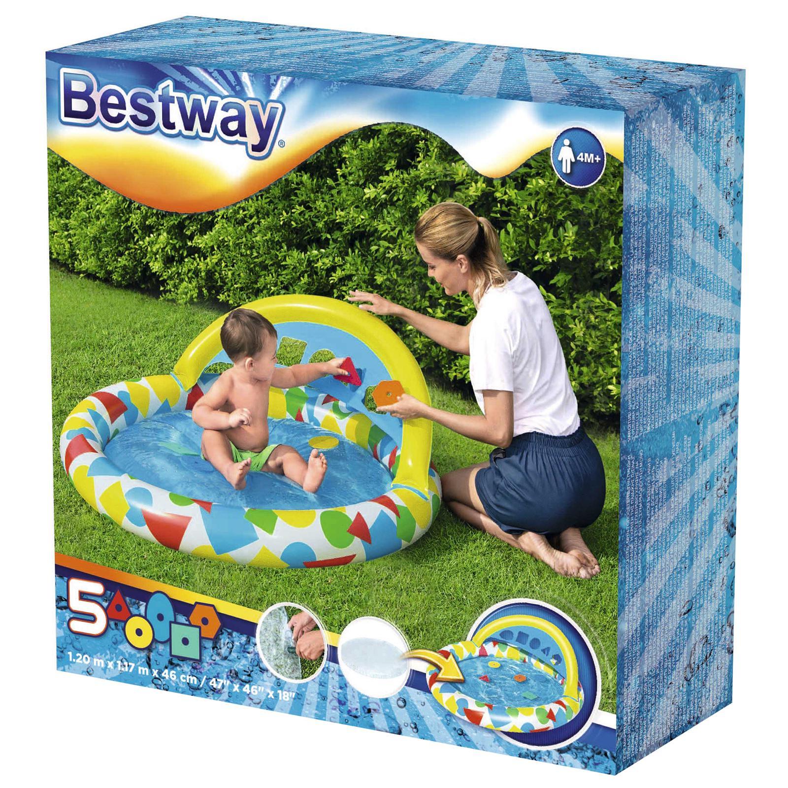 Игровой бассейн Bestway 120х117х46см с обучающими фигурками, 45л 52378