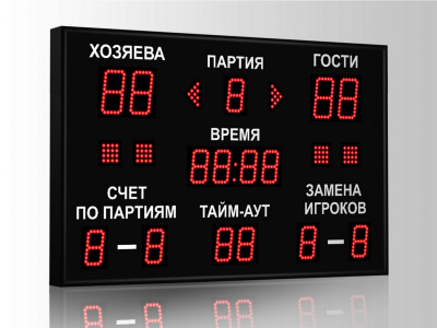 Табло для волейбола Импульс 710-D10x4-D8x11-S4-A2