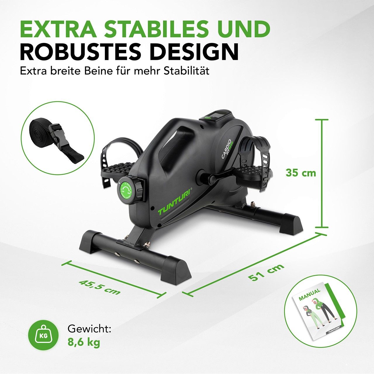 Мини-велотренажер магнитный Tunturi Cardio Fit M40 23TCFM4000