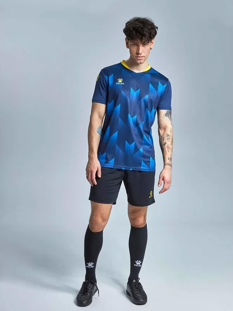 Футбольная форма Kelme Short-Sleeved Football Suit 8251ZB1003-416 Dark Blue\Black