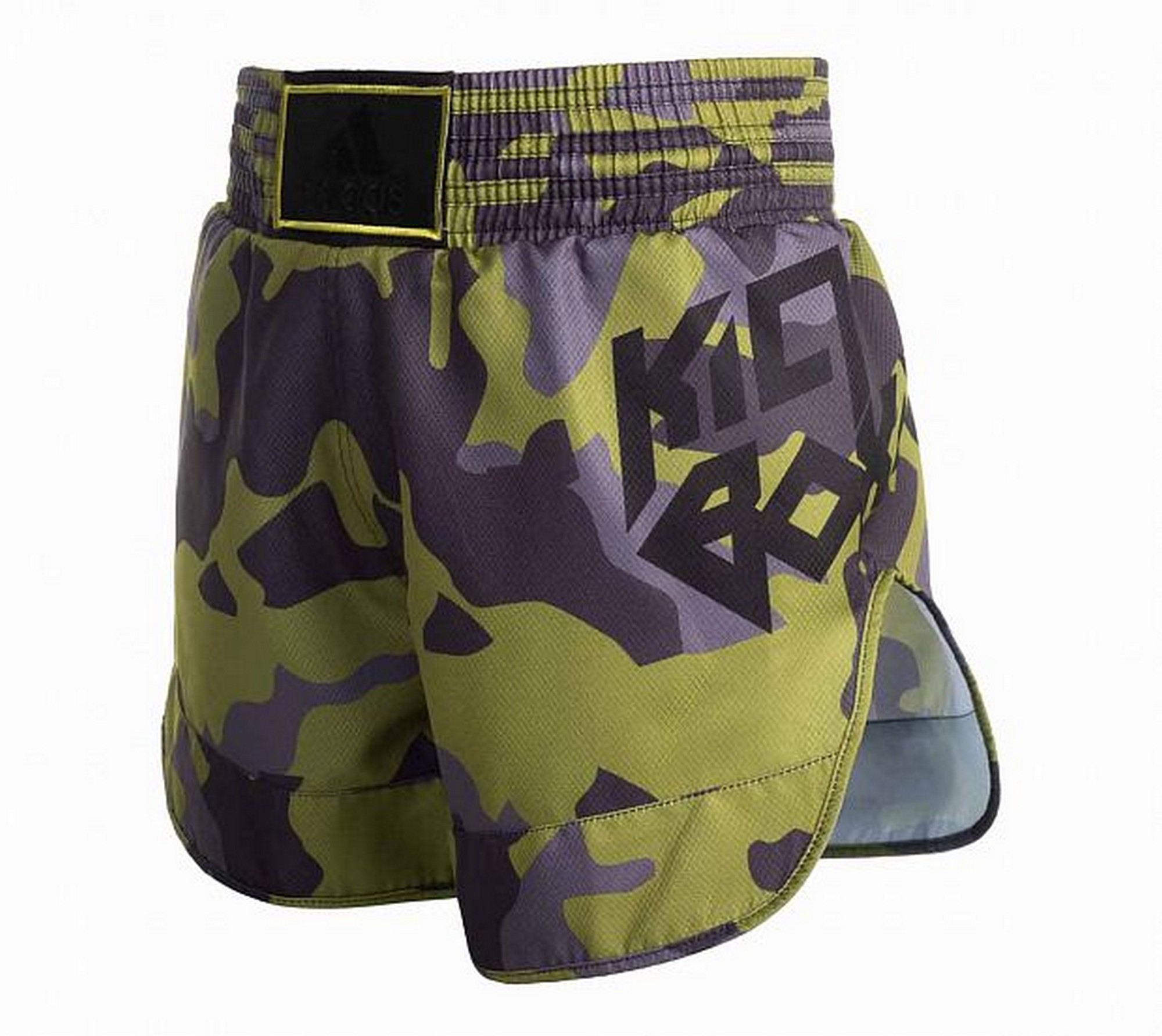Шорты для кикбоксинга Adidas Kick Boxing Short Micro Diamond adiSKB02 зелено-черный