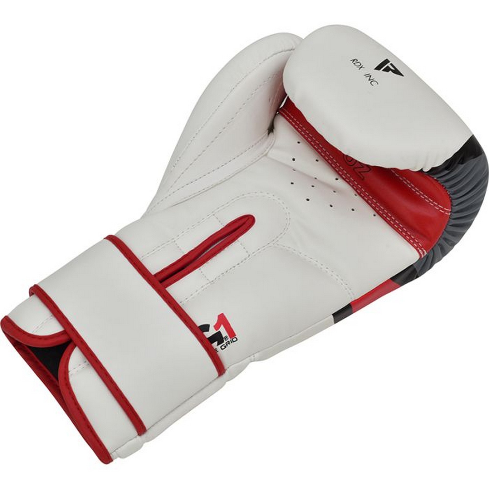Перчатки тренировочные RDX BGR-F7R-12oz белый\красный
