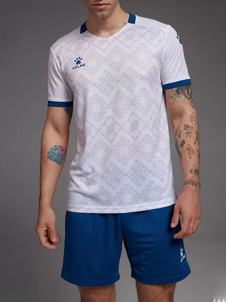 Футбольная форма Kelme Short-Sleeved Football Suit 8151ZB1006-100 White\Blue