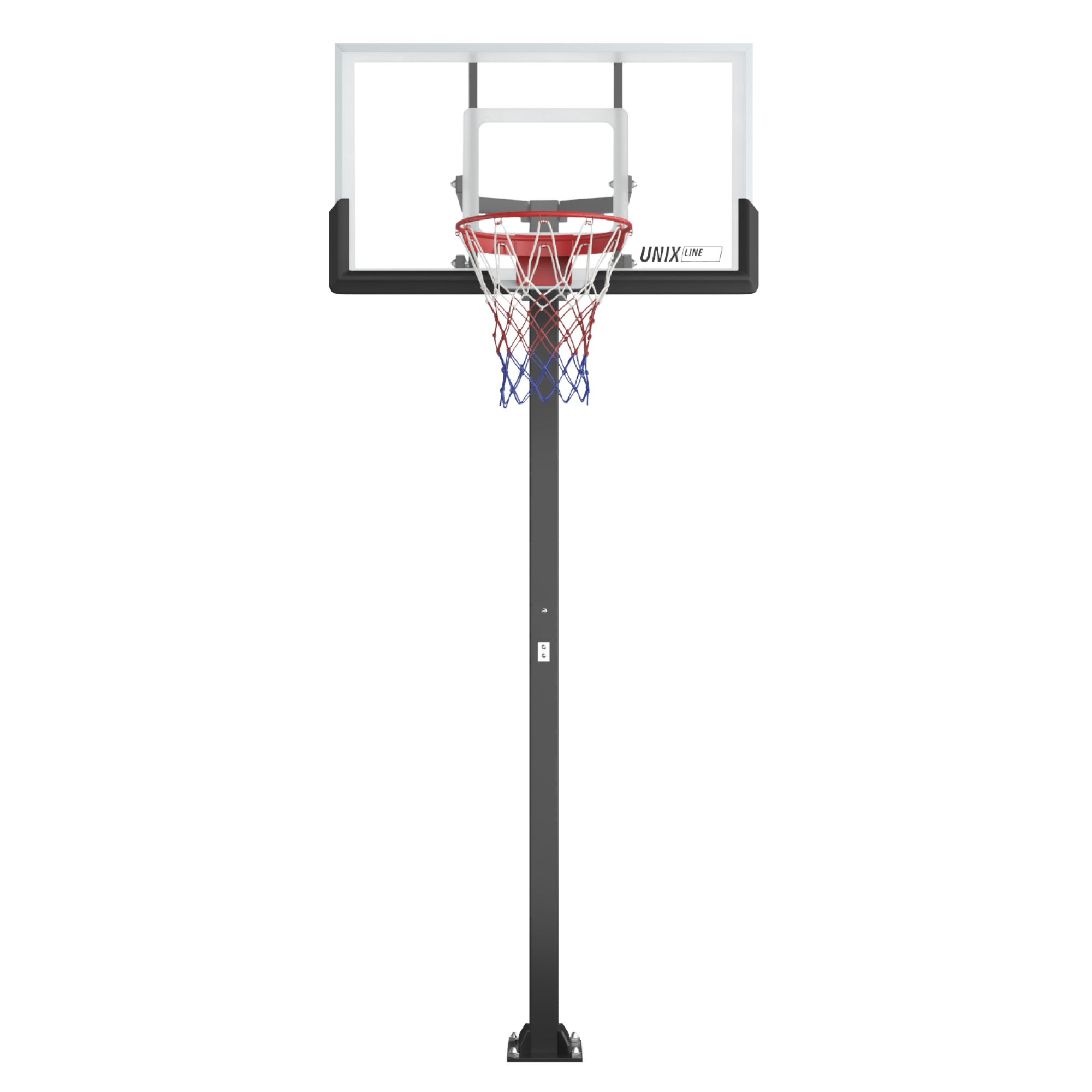 Баскетбольная стойка стационарная Unix Line B-Stand-PC 54"x32" R45 H230-305см BSTSSTPR305_54PCBK