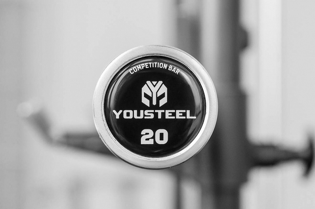 Гриф для штанги мужской YouSteel Competition bar, 20 кг, L220 см, D50мм, хром