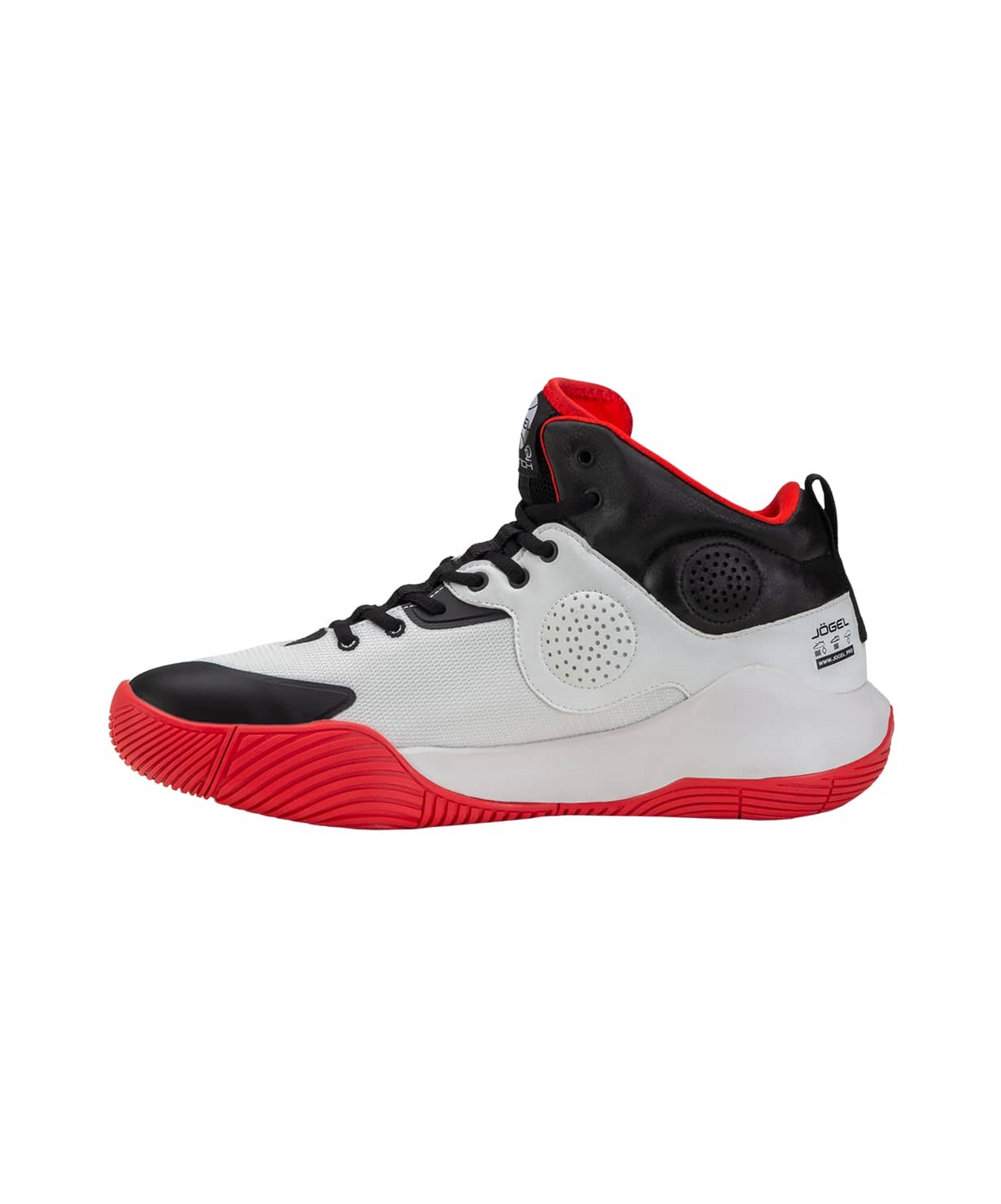 Кроссовки баскетбольные Jogel Launch MID, White\black\red