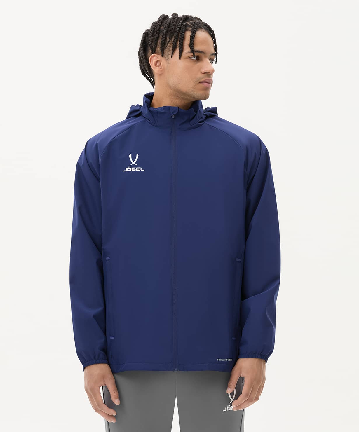 Куртка ветрозащитная Jogel PREMIER PerFormPROOF FZ Rain Jacket, темно-синий