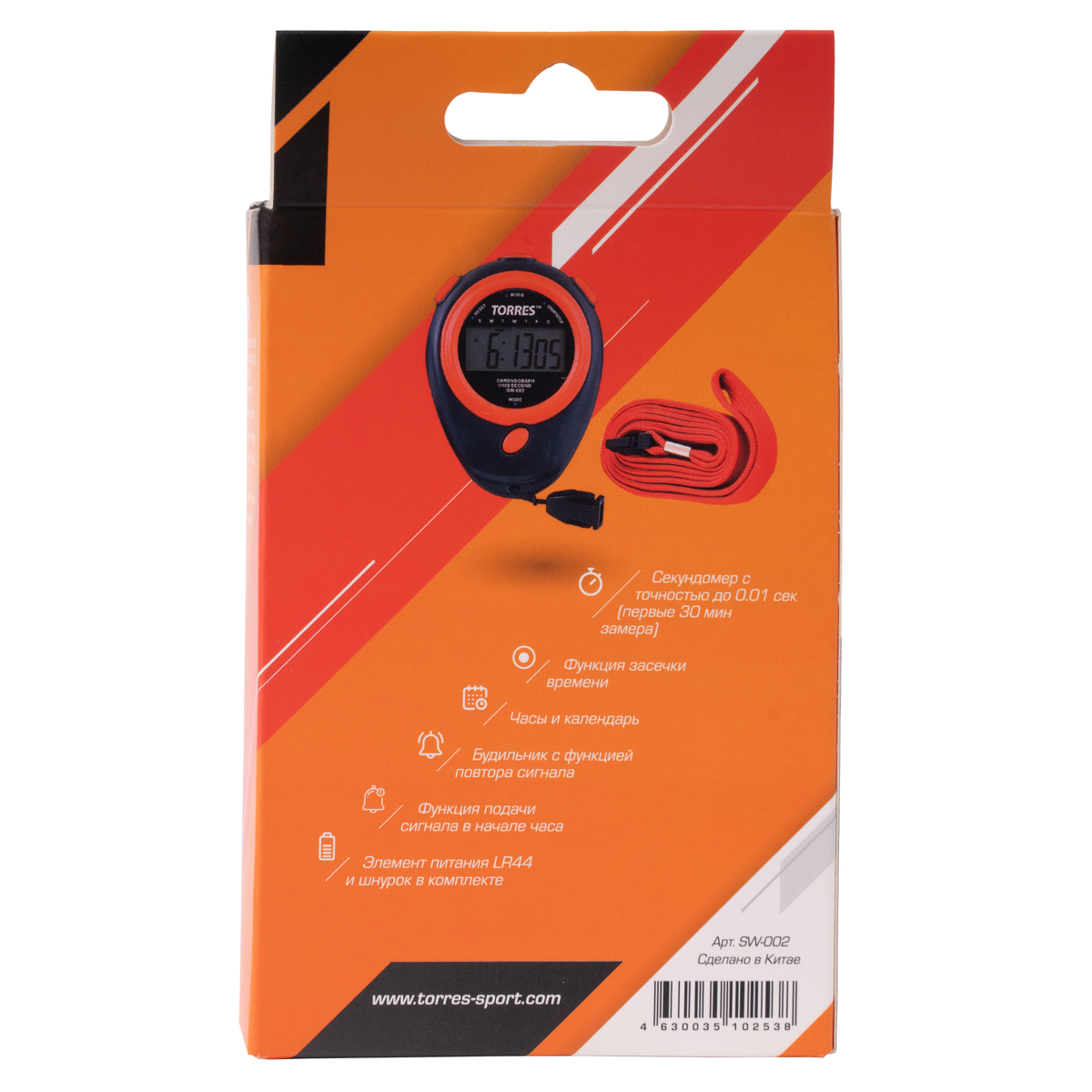 Секундомер Torres Stopwatch SW-002 черно-красный