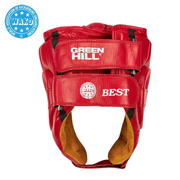 Кикбоксерский шлем Green Hill Best WAKO Approved HGB-4016w, красный