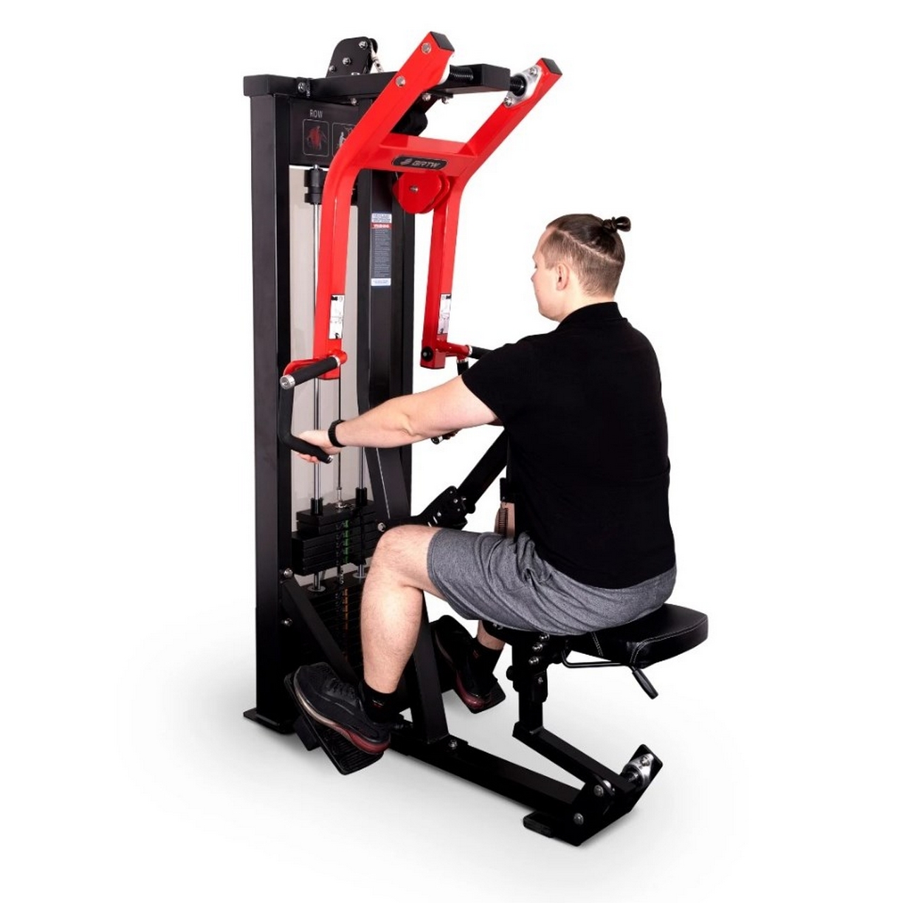Горизонтальная тяга Protrain CP108, черно-красный | Premium Fitness