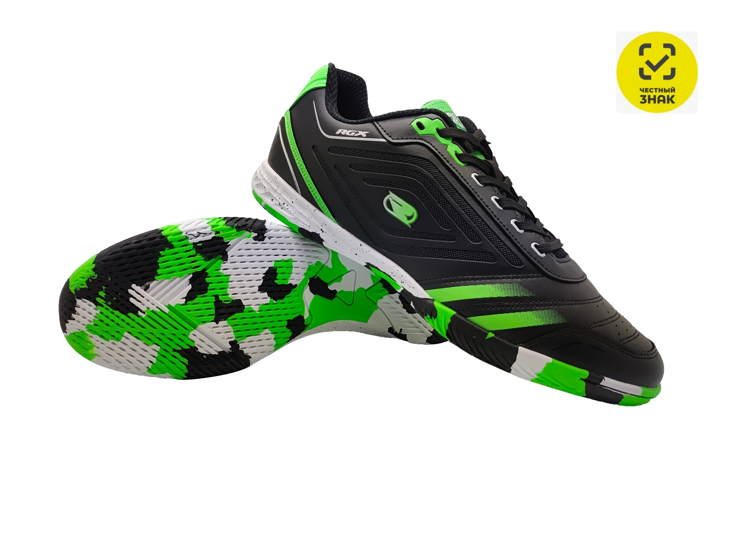 Бутсы зальные RGX SB-M-061 Black\Green