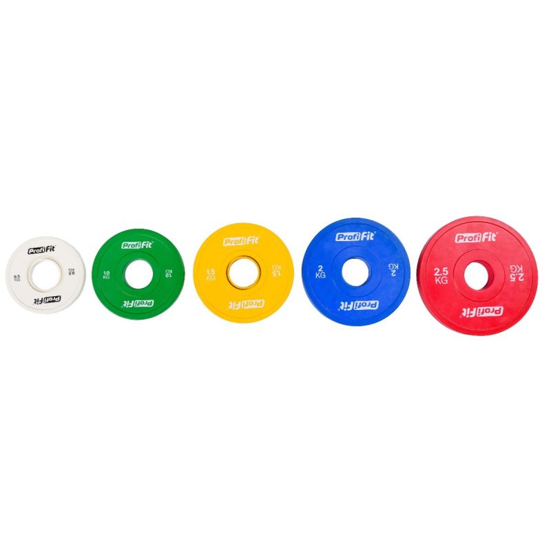 Диск обрезиненный цветной d51мм, 1,5кг Profi-Fit