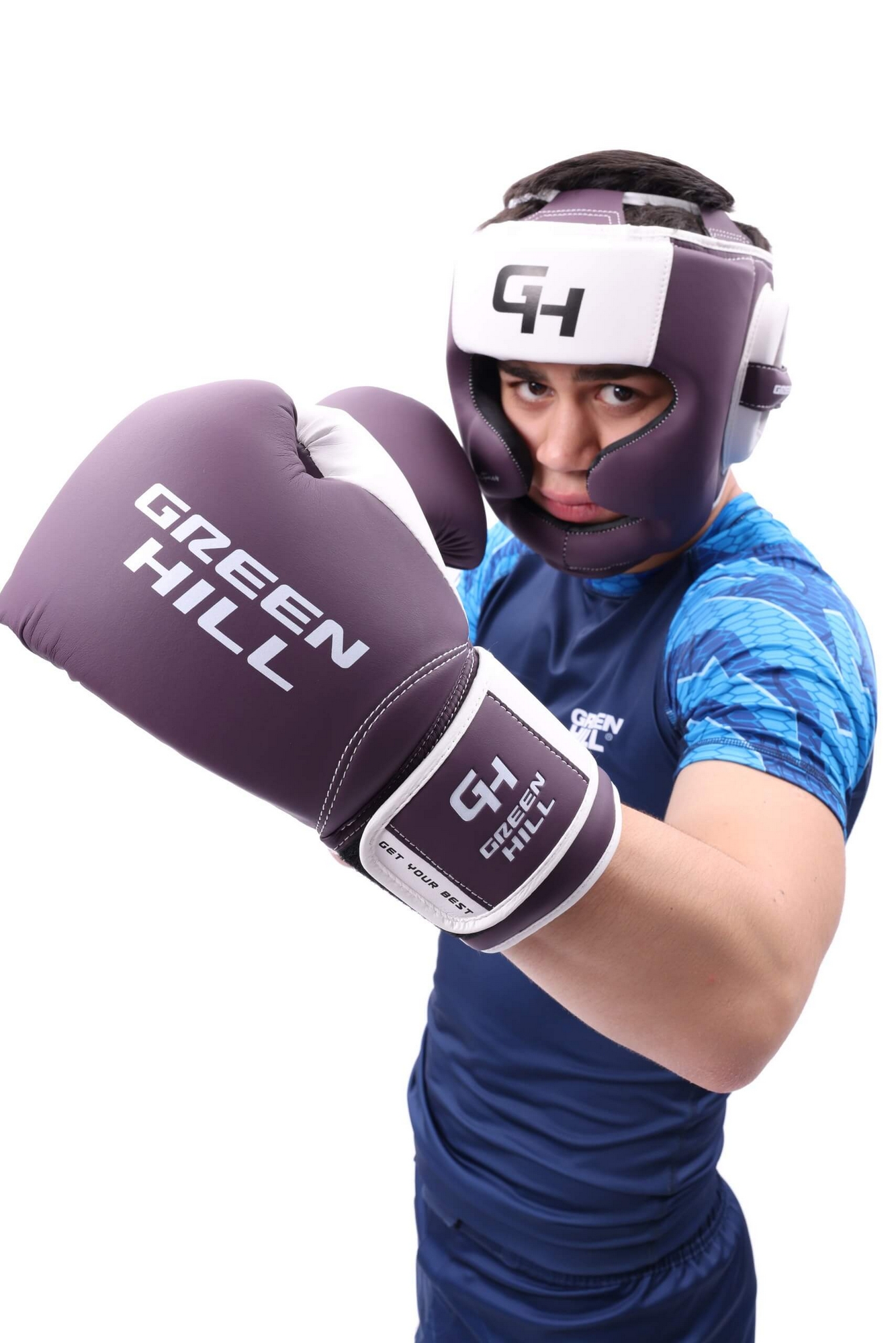 Боксерские перчатки Green Hill Force TRAINING CNBGKT-550 Фиолетово-белый